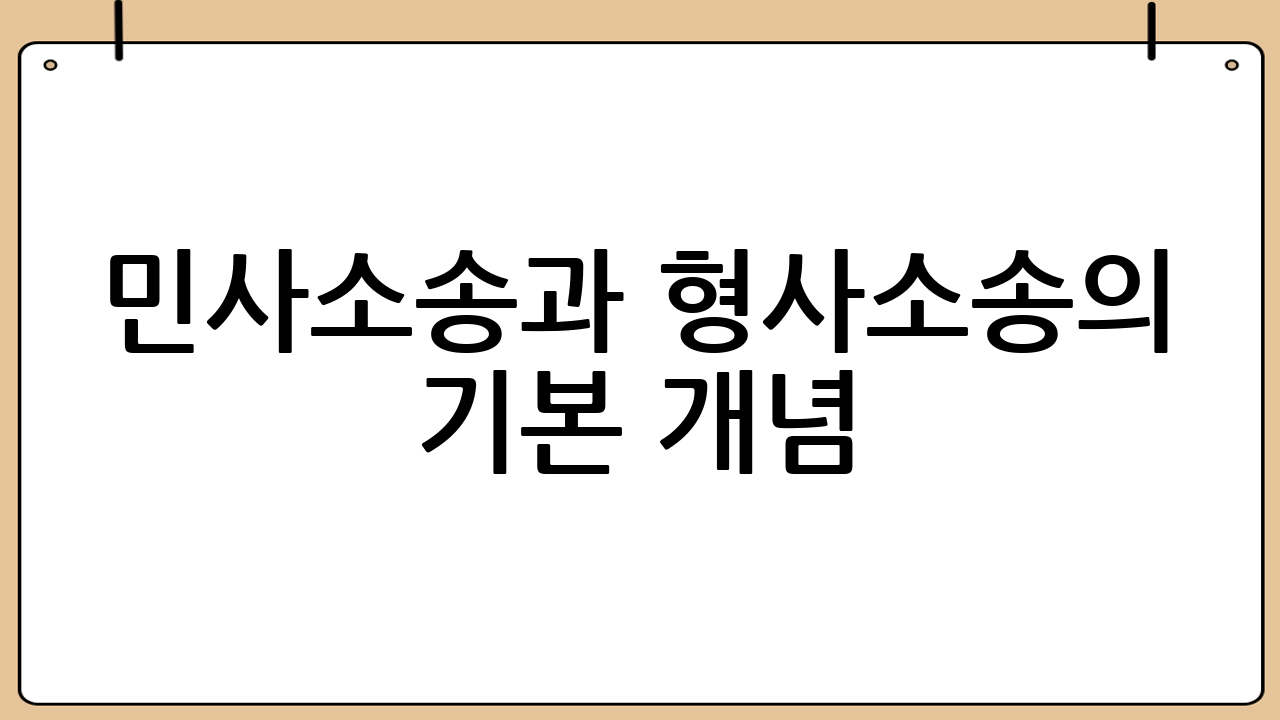민사소송과 형사소송