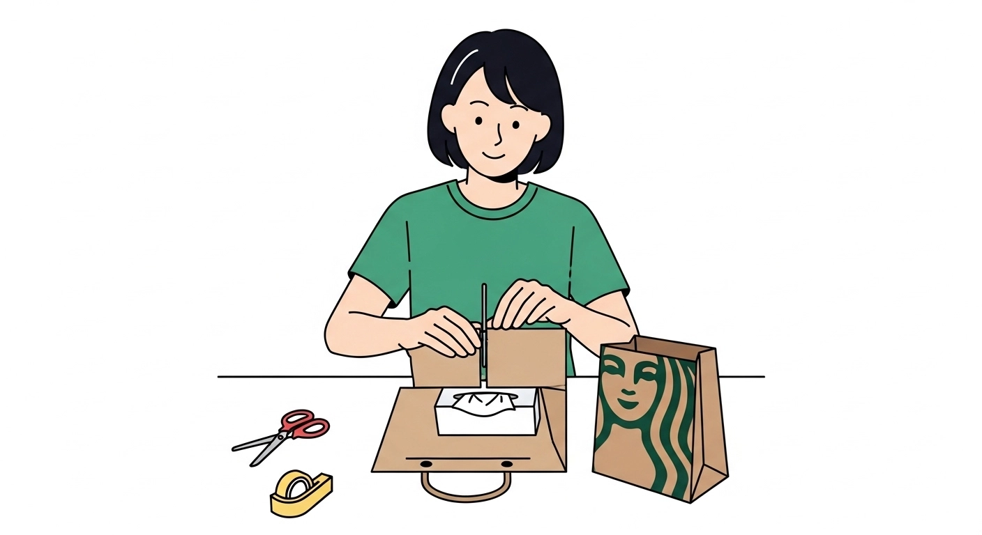 명품 쇼핑백, 장롱 속에 모셔만 두셨나요 1분 만에 '호텔식 티슈 케이스 &amp; 비닐봉투 정리함' 만드는 법