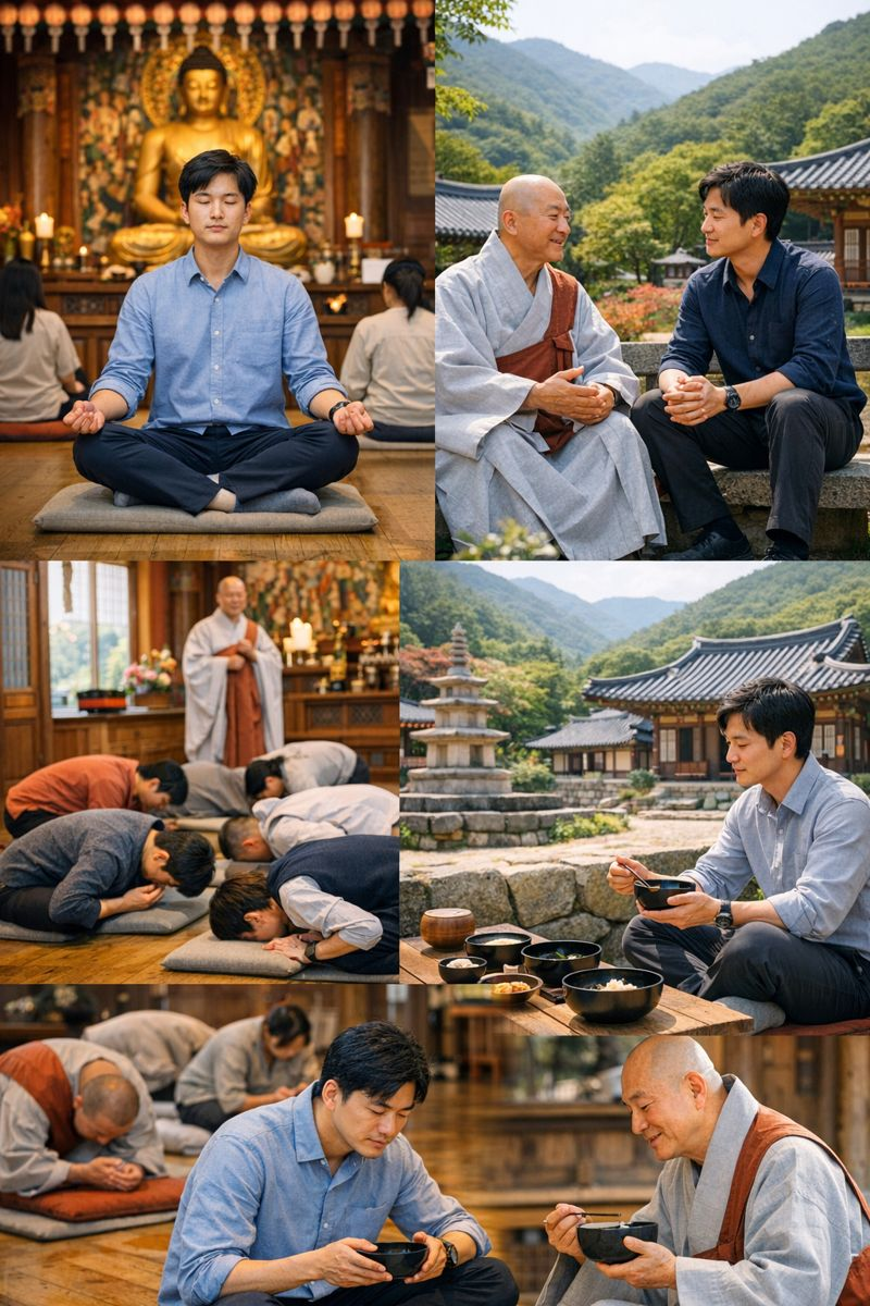 직장인을 위한 명상 (템플스테이, 힐링, 스님) 관련 이미지