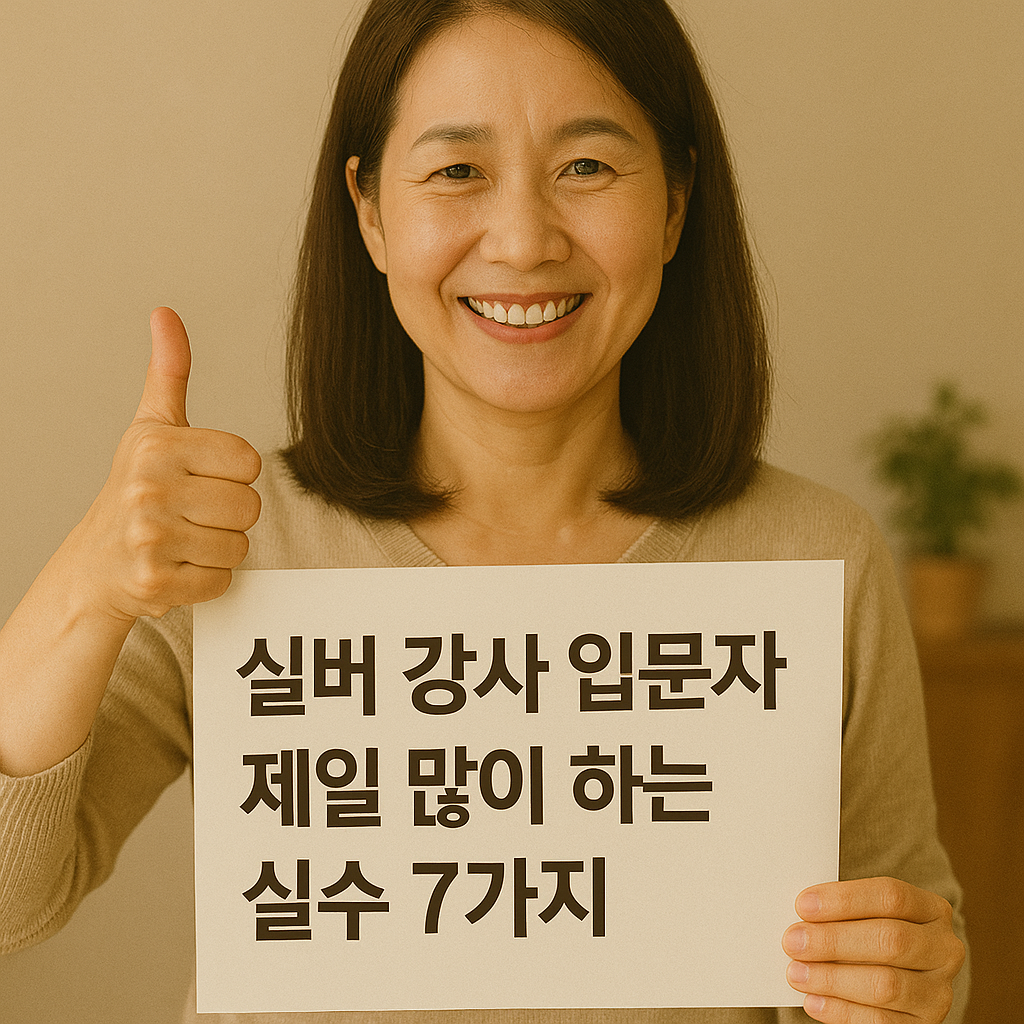 실버 강사 입문자 실수 7가지