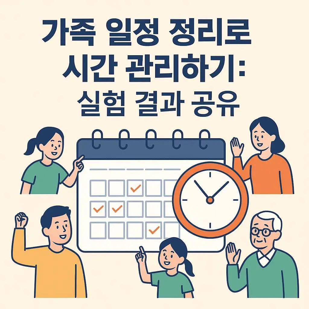 가족 일정 정리로 시간 관리하기