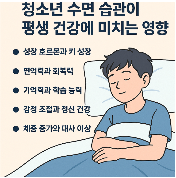 청소년 수면 습관이 평생 건강에 미치는 영향