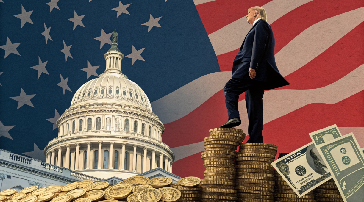 트럼프의 미국 이민정책에 대한 설명을 풍자한 이미지