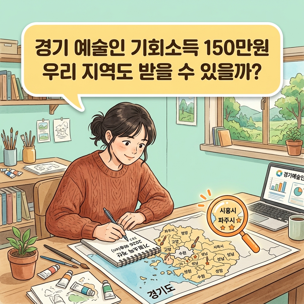 2026년 경기도 예술인 기회소득 수령 조건 및 분할 지급 일부 시군 현황 가이드