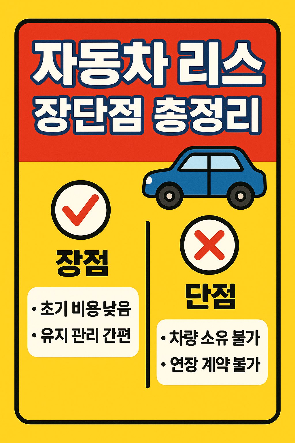 자동차 리스 장단점 총정리