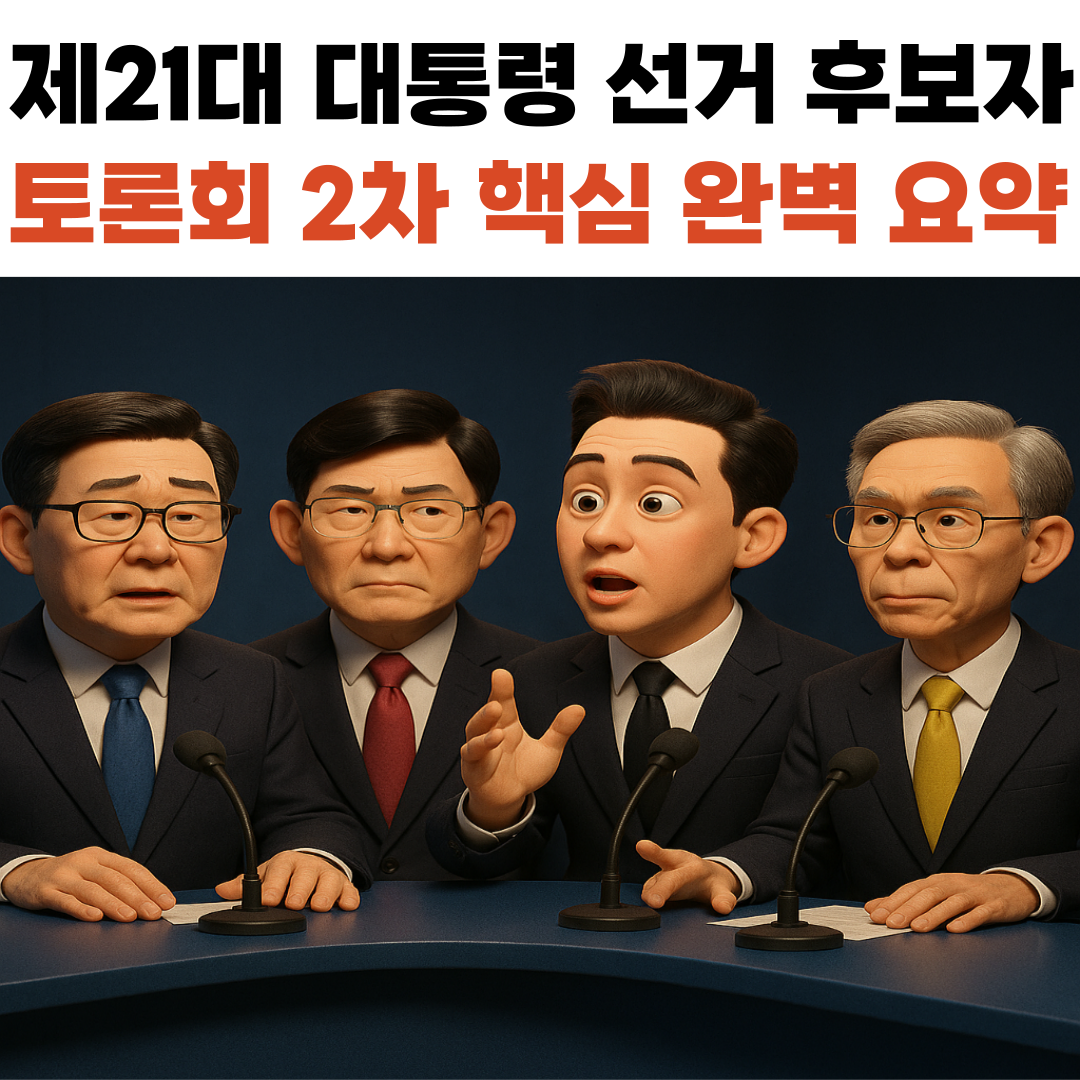 제21대 대통령 선거 후보자 토론회 2차 핵심 완벽 요약 포스터