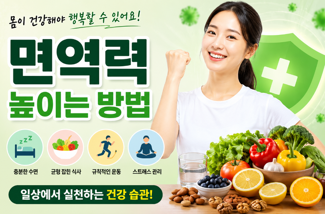 면역력 높이는 방법 10가지, 일상에서 쉽게 실천하는 건강 습관