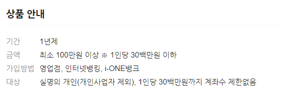 기업은행 정기예금 금리