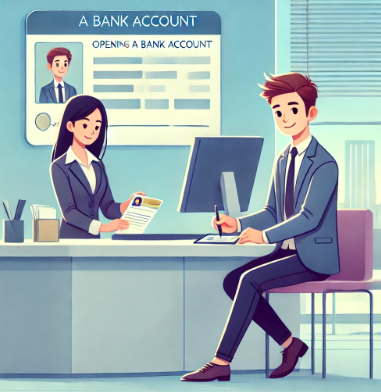 계좌를 개설하는 모습