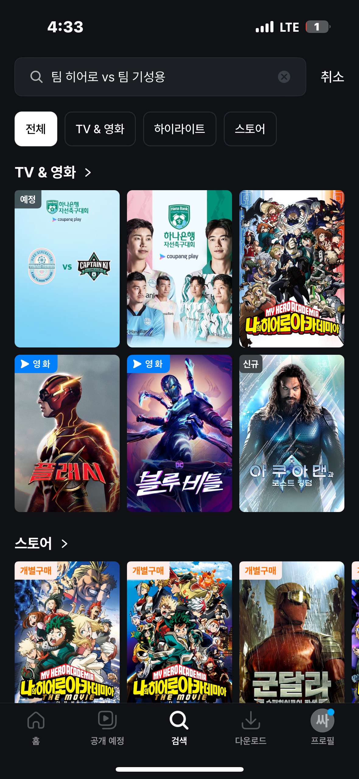 임영웅,기성용 축구경기