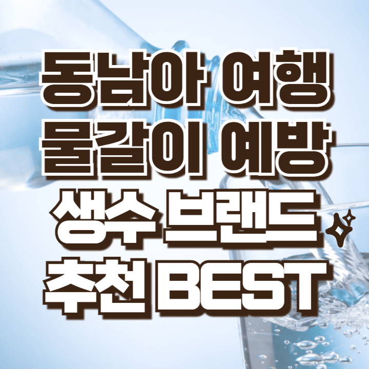 동남아 해외여행 물갈이 방지 생수 브랜드 추천