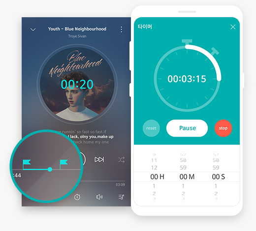 타이머&amp;#44; 구간반복 설정 가능