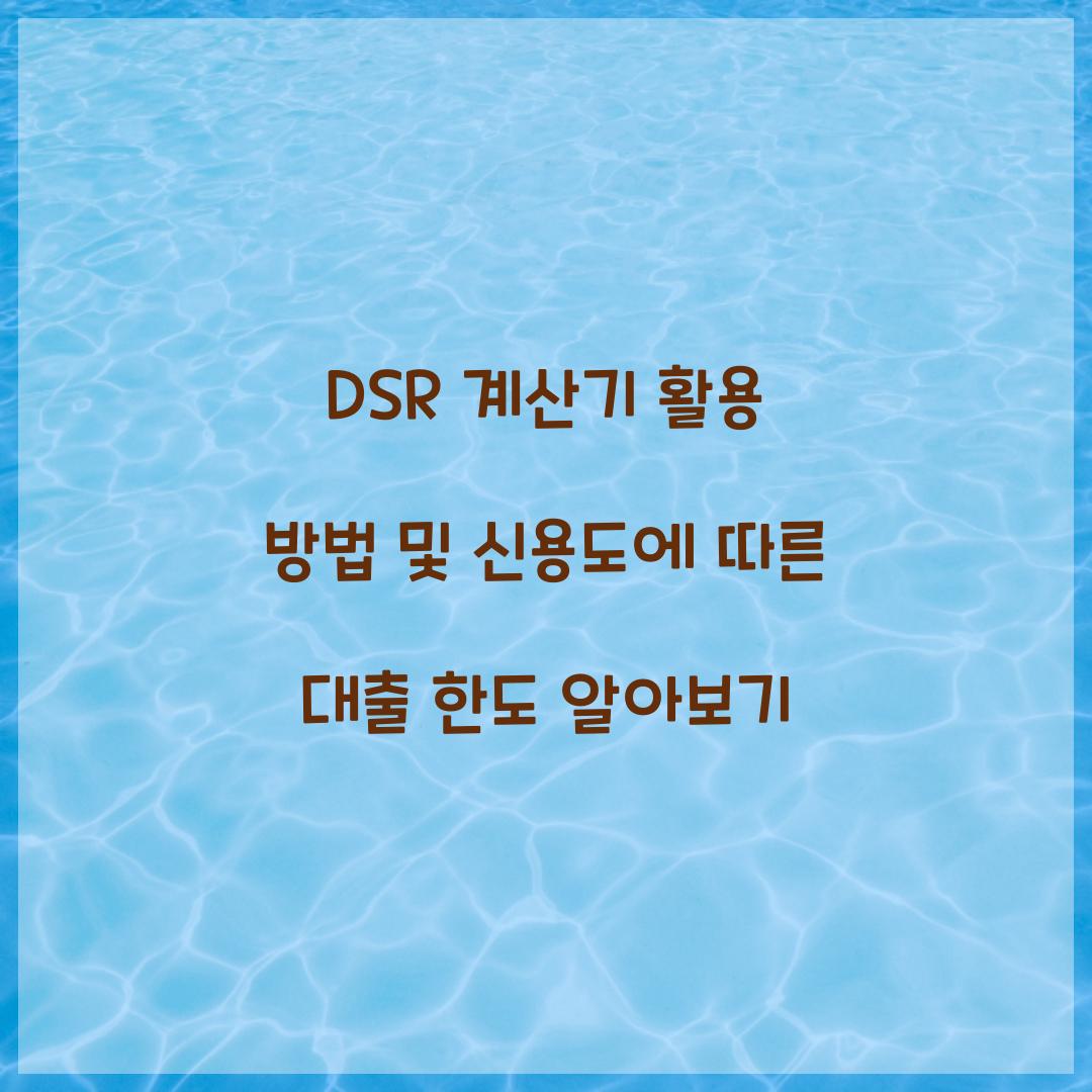 DSR 계산기