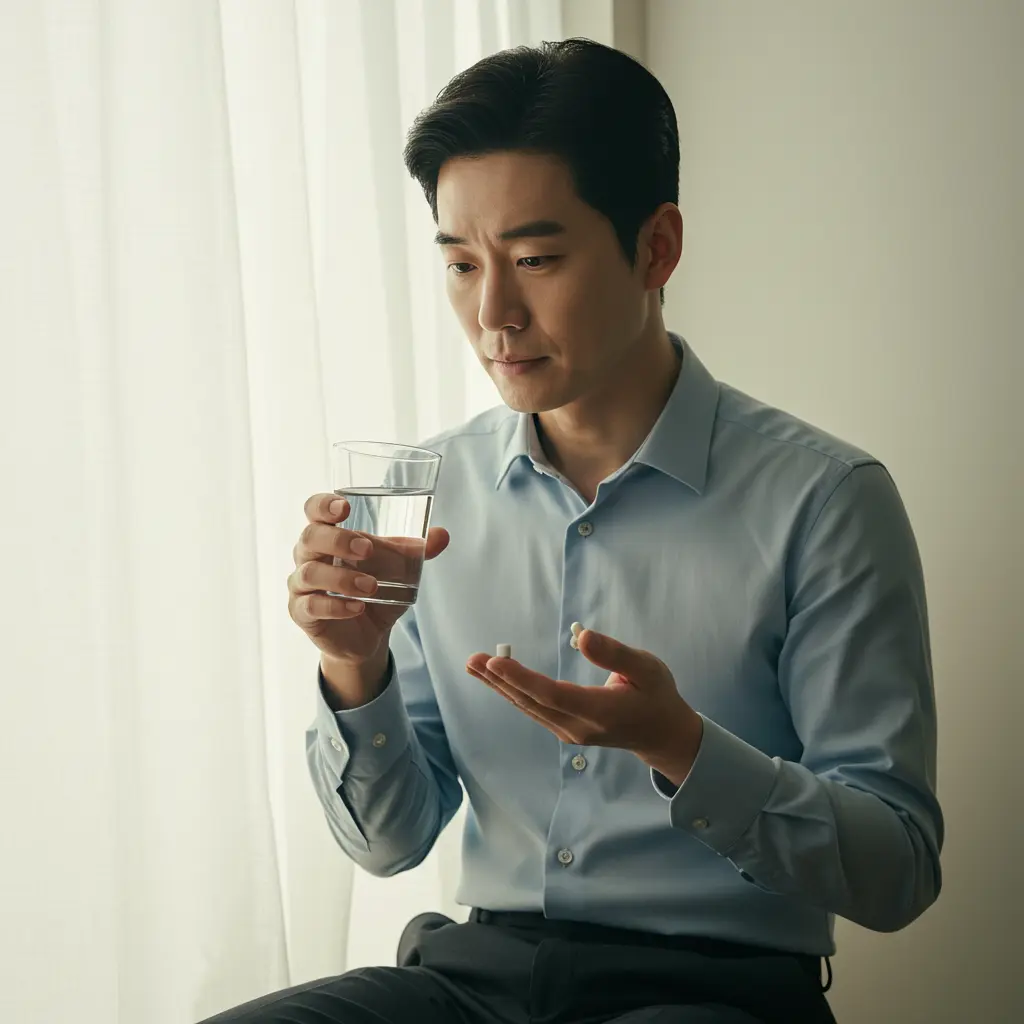 ํ๋ชจ ์๋ฐฉ์ ์ํ ์คํธ๋ ์ค ํธ๋ฅด๋ชฌ ๊ด๋ฆฌ๋ฒ์ ์คํํ๊ณ ์๋ 40๋ ๋จ์ฑ ์ด๋ฏธ์ง