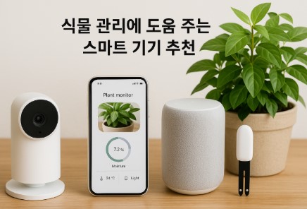 식물 관리에 도움을 주는 스마트 기기 사진