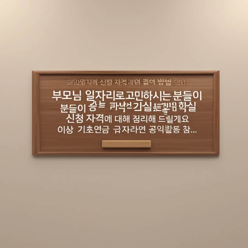 영천 노인일자리 공익활동 사회서비스형..