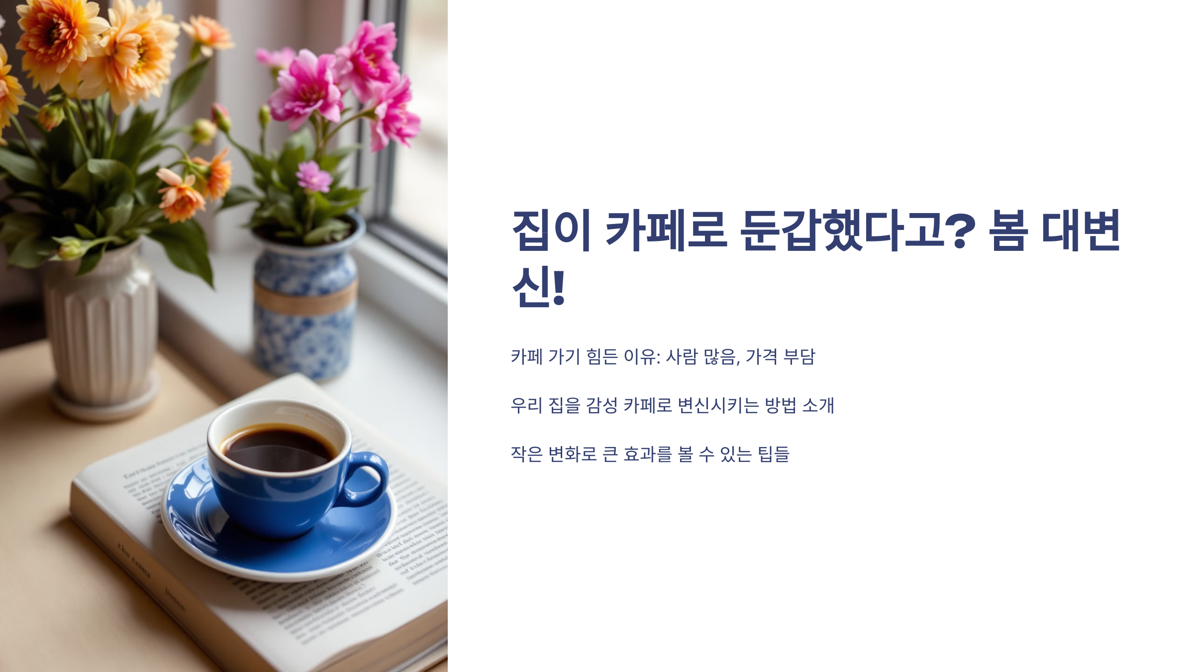 집이 카페로 둔갑했다고? 봄 대변신!