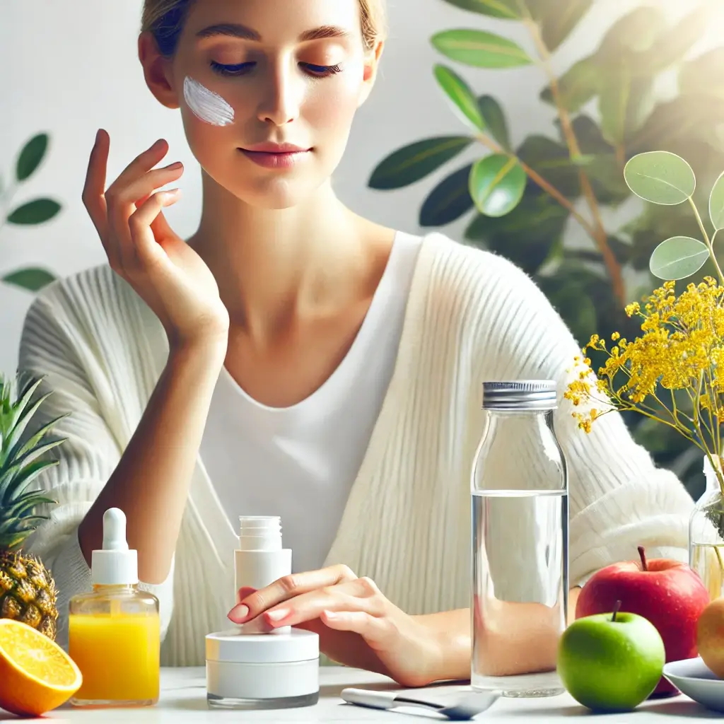 꾸준한-스킨케어와-건강한-생활습관을-실천하는-여성