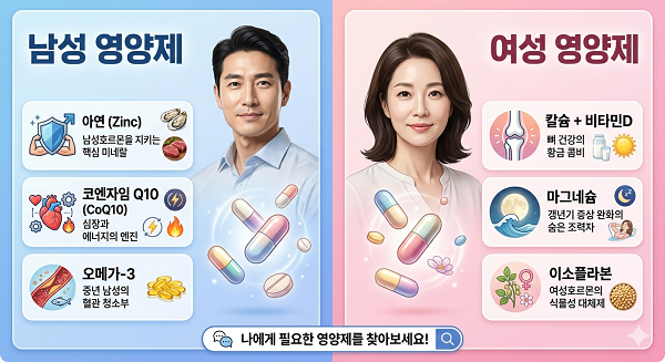 남녀 필수 영양제 추천