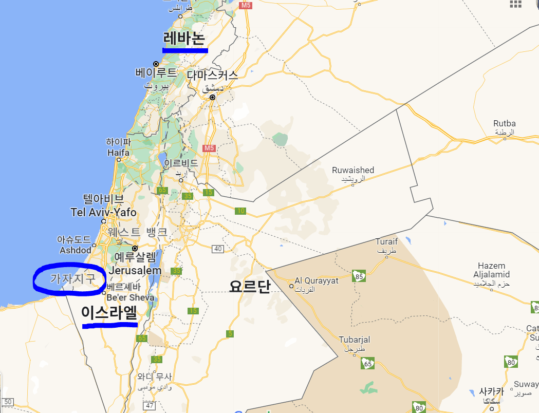 중동 지도