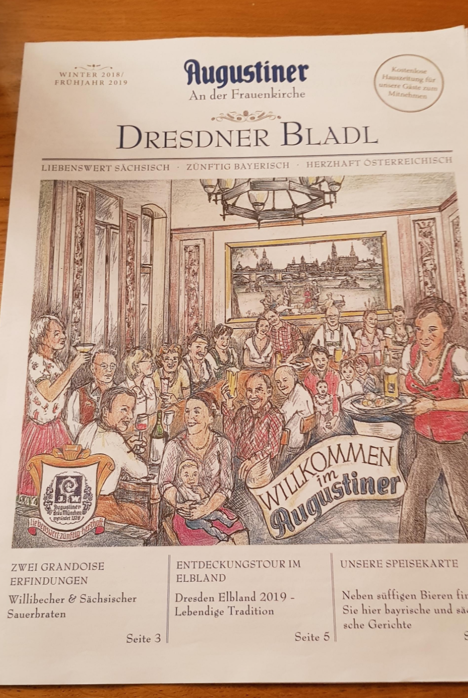 드레스덴 아우구스티너 메뉴판