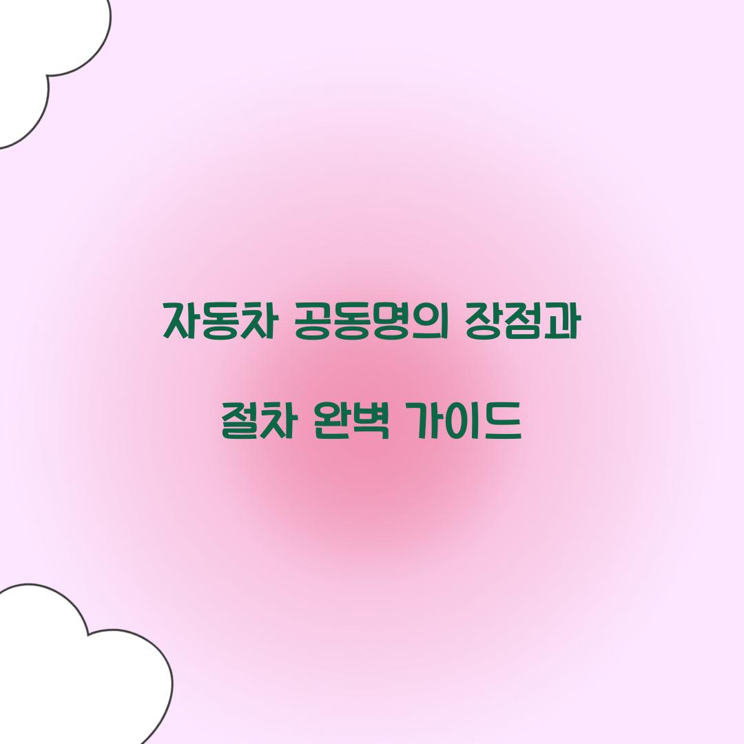 자동차 공동명의
