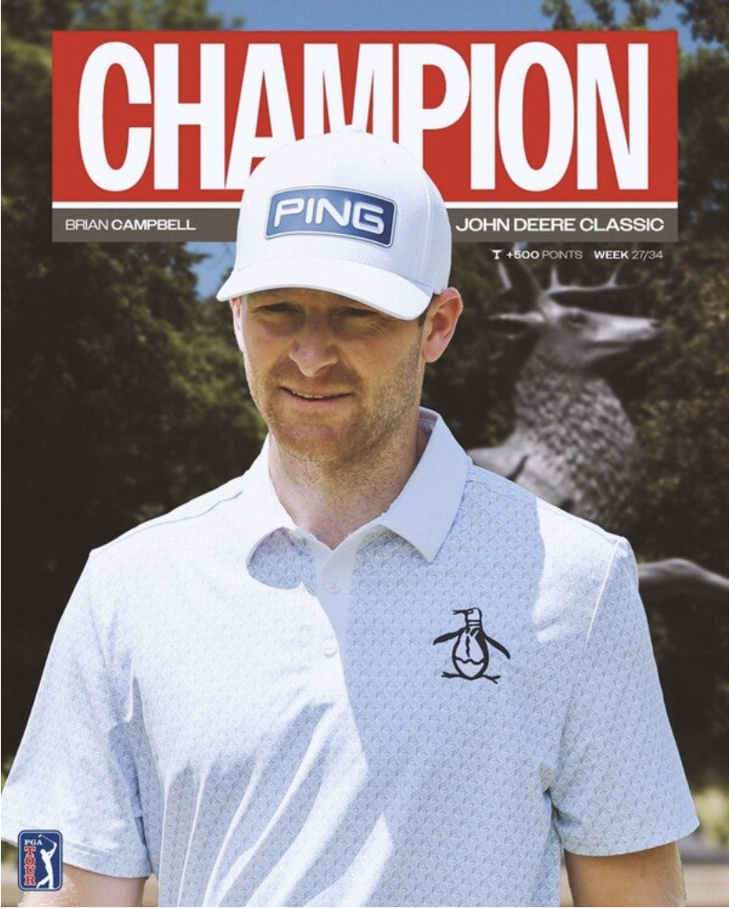 존 디어 클래식에서 우승을 차지한 똑딱이 골퍼 '브라이언 캠벨'