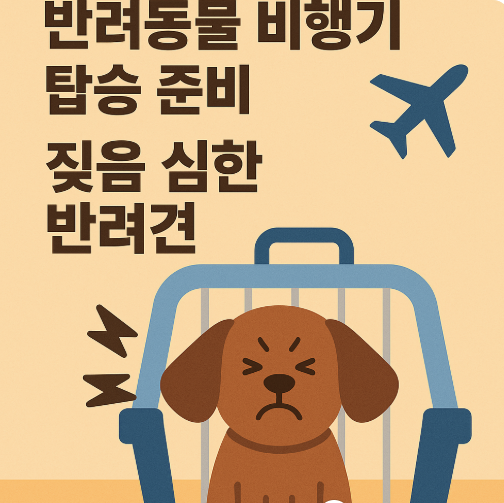 반려동물 비행기 탑승 준비 - 짖음 심한 반려견