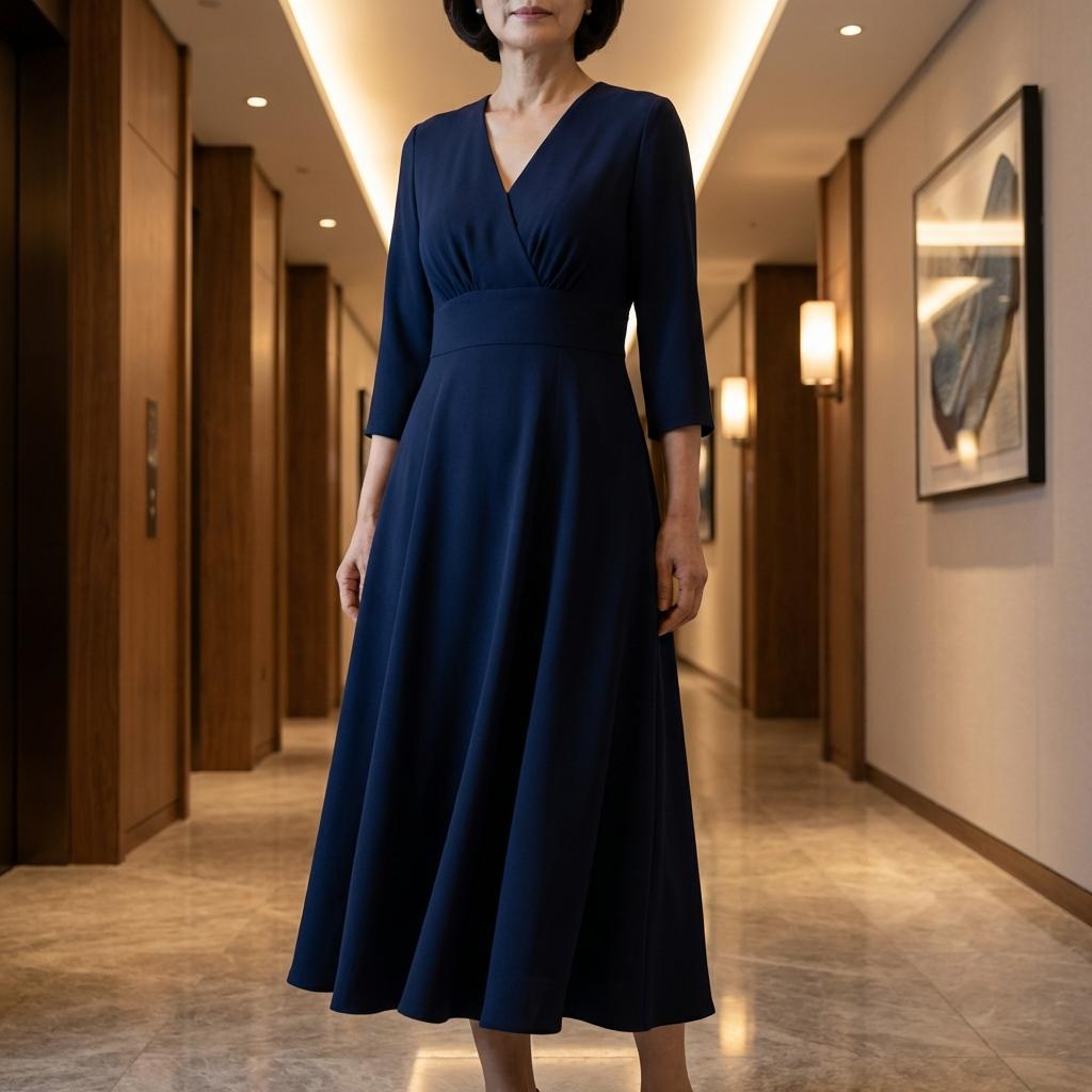 60대 여성 날씬해 보이는 하객룩 연출법