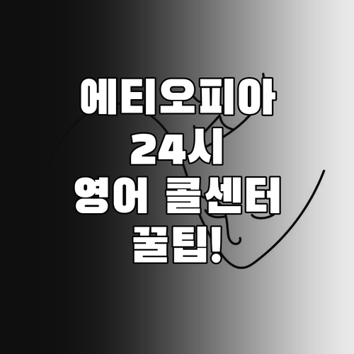에티오피아항공 24시간 영어 콜센터 ..