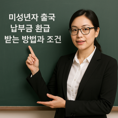 미성년자 출국납부금 환급 받는 방법과 조건은 무엇인가요 💰