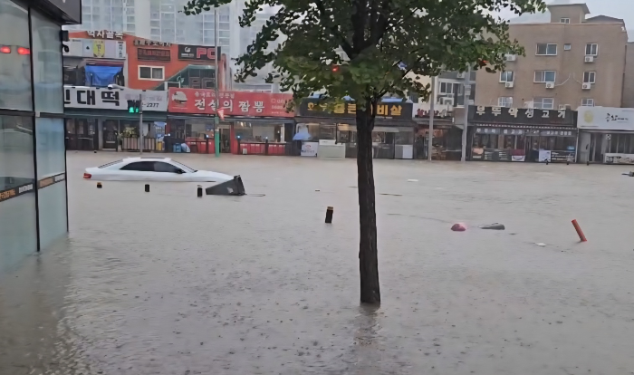 차량이 물에 잠긴 경우