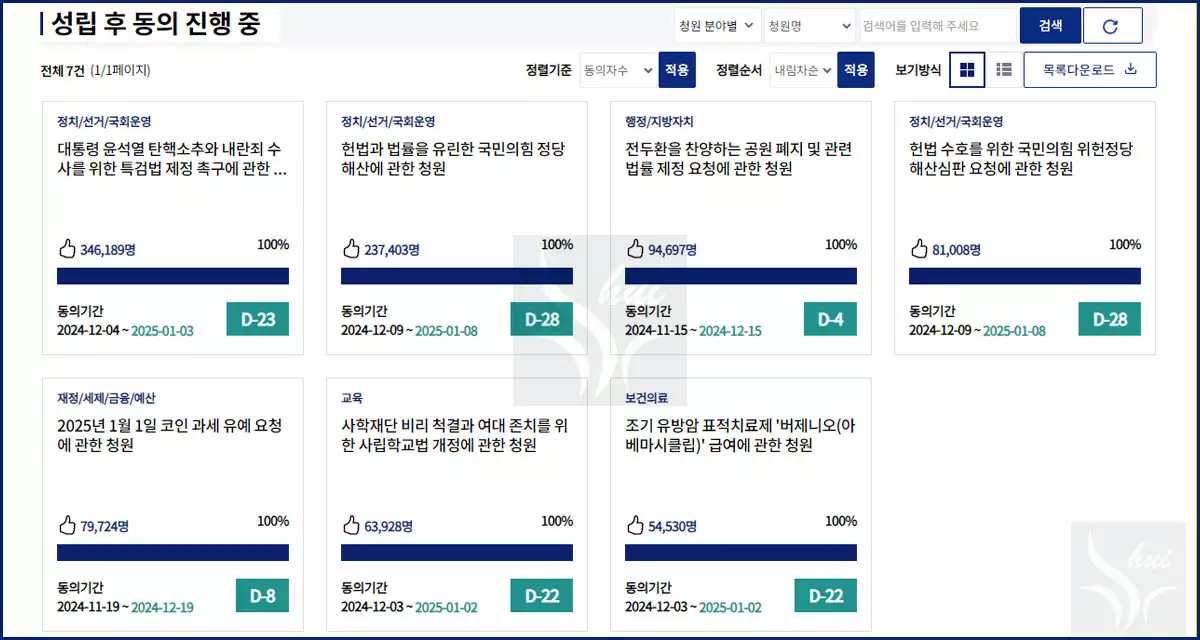 12월 진행중인 청원