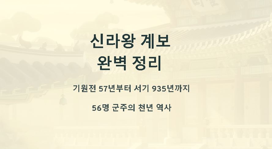 신라왕 계보 정리