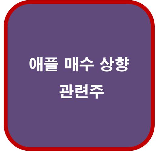 애플 매수 상향 관련주 5종목 ( 아이폰 관련주 )