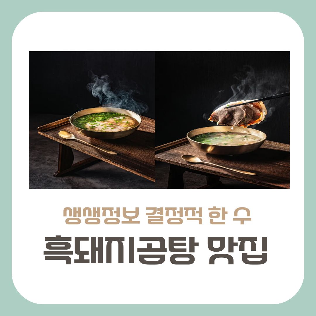 흑돼지곰탕 맛집