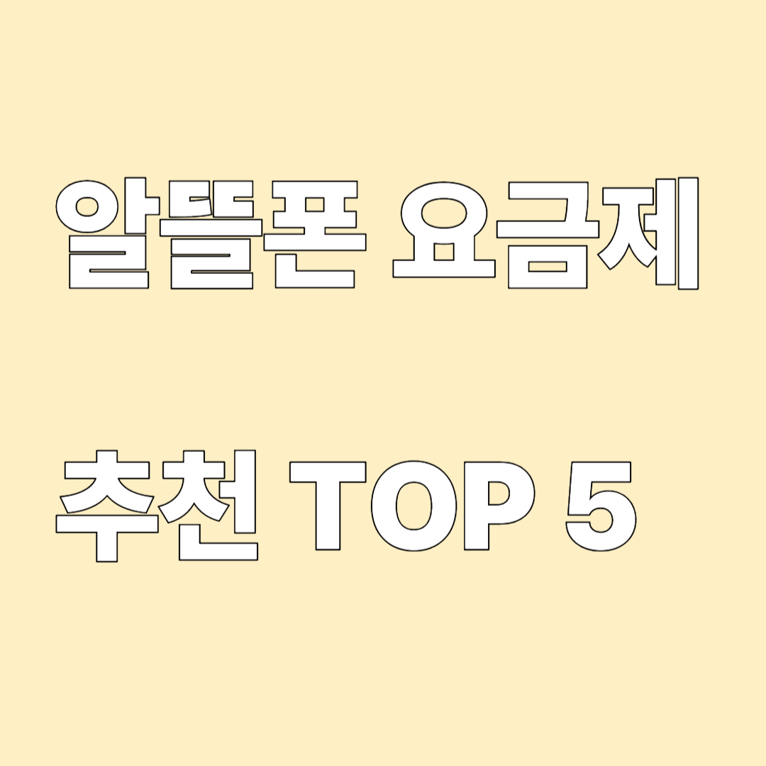 알뜰폰 요금제 TOP5