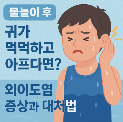물놀이-후-귀가-먹먹하고-아프다면?-외이도염
