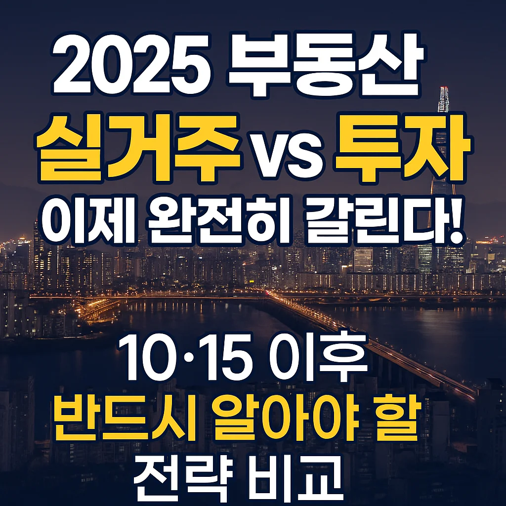 2025_부동산,_실거주_vs_투자_이제_완전히_갈린다! 10&middot;15_이후_반드시_알아야_할_전략_비교