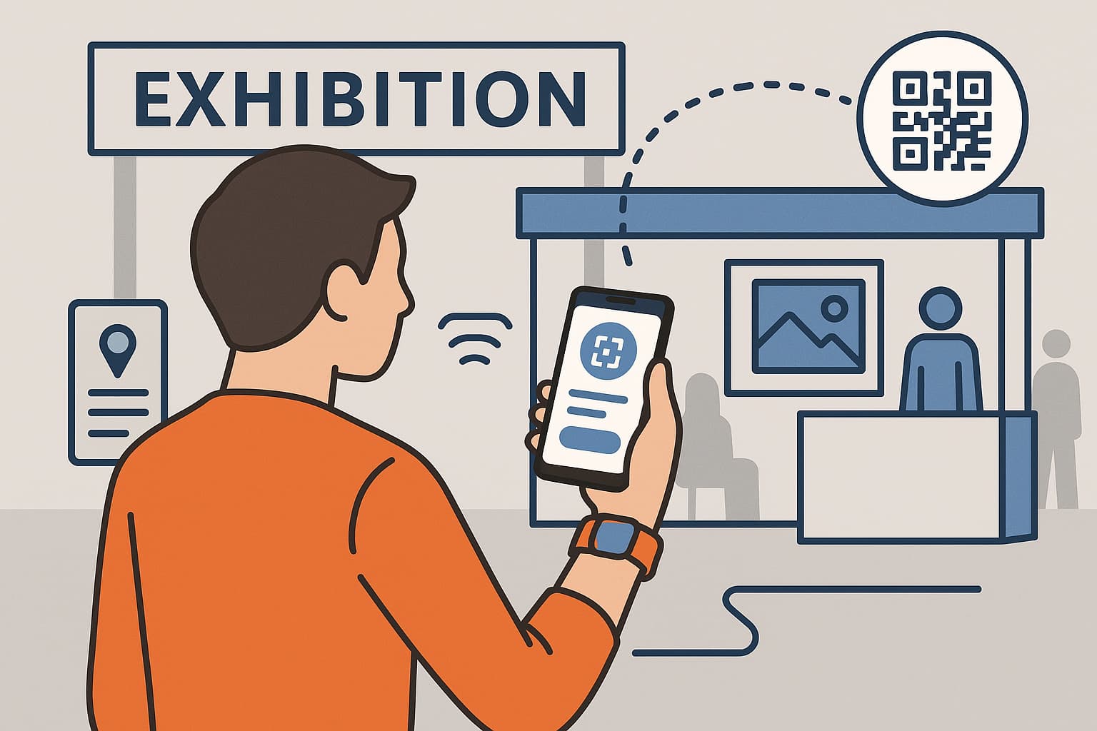 스마트 밴드/앱으로 연결된 전시회 경험