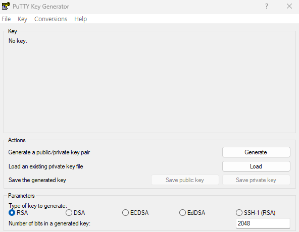 puttygen 설정