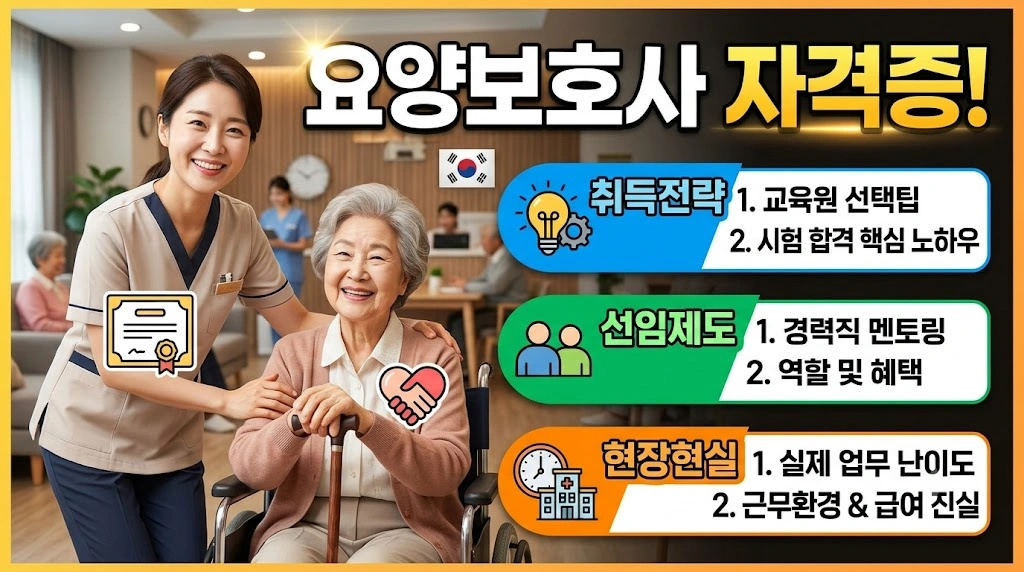 요양보호사 자격증 (취득전략, 선임제도, 현장현실)