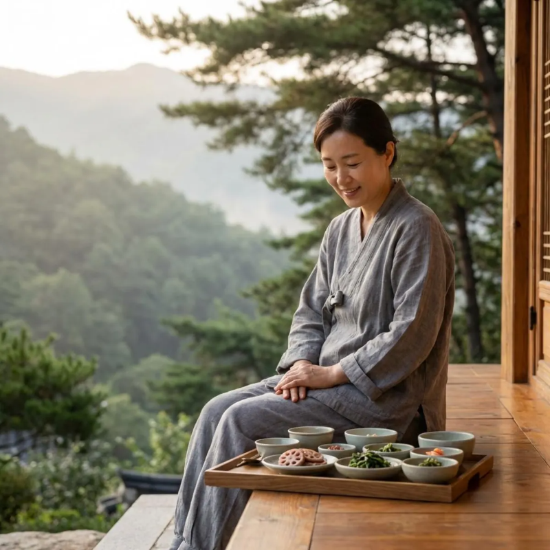 템플스테이의 평화로운 풍경