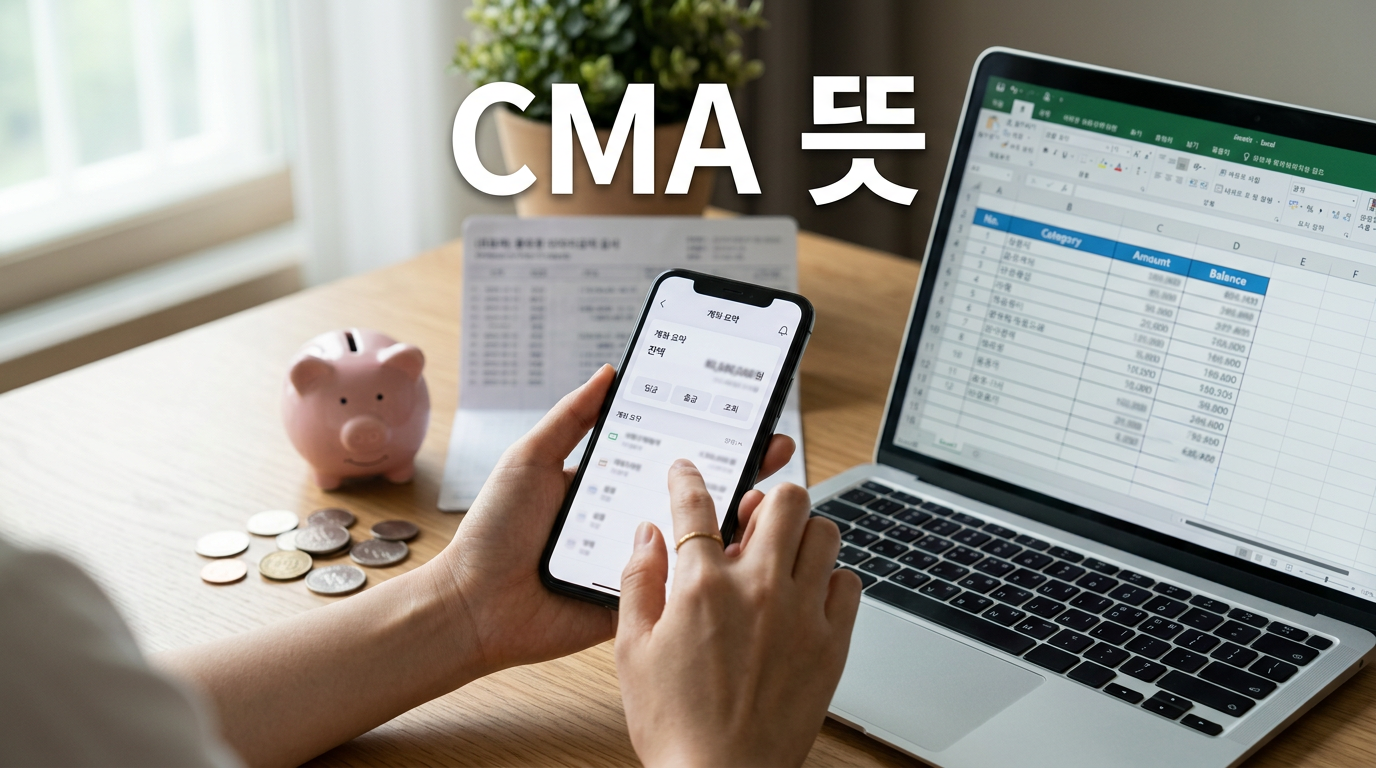 CMA 계좌를 스마트폰으로 확인하는 모습