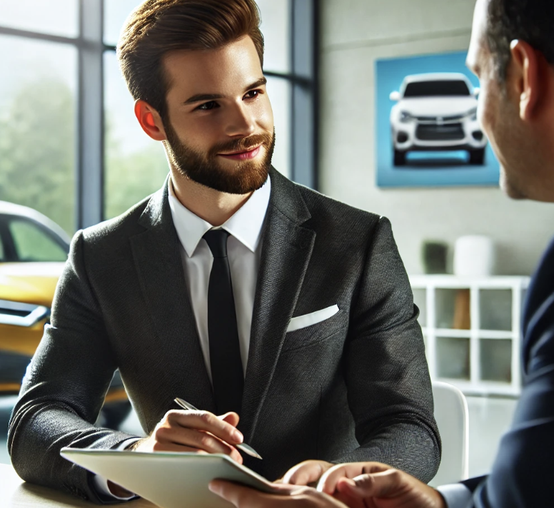 자동차 보험회사 영업중인 사진