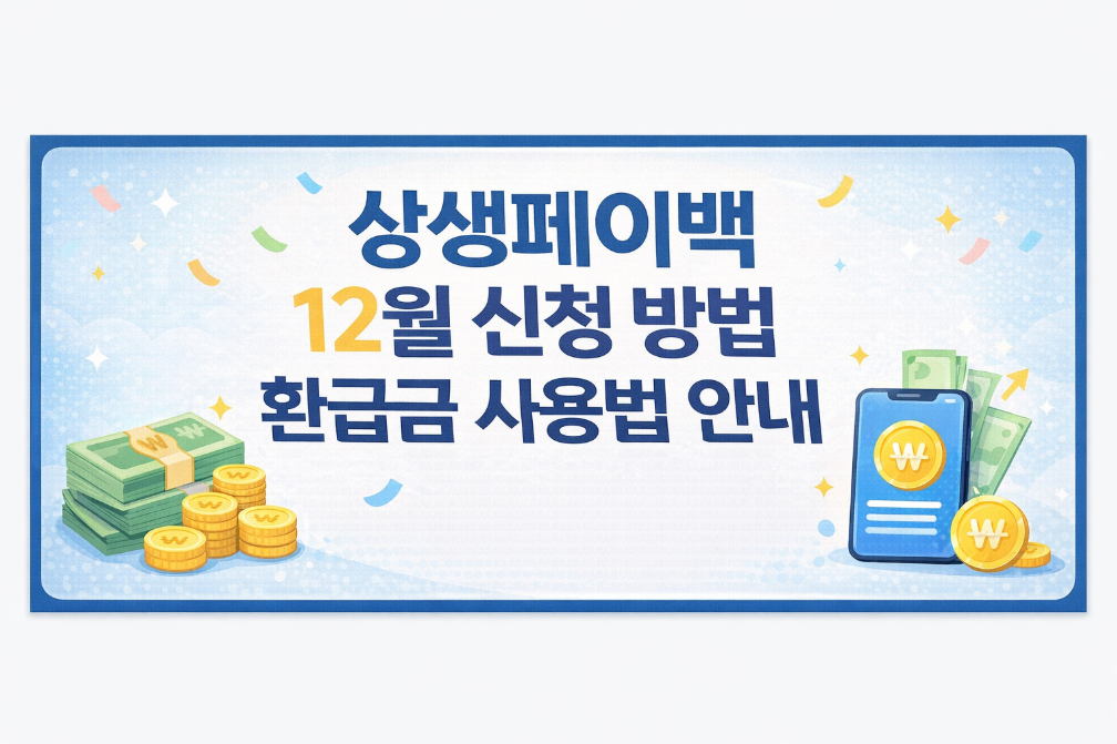 상생페이백 12월 신청 마감 임박! 환급금 받는 완벽 가이드