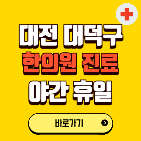 대전 대덕구 야간 휴일 한의원 한방병원 찾기 ❘ 24시 일요일 주말 연휴 응급진료 추천 잘하는 곳