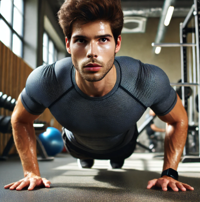 헬스를 하고있는 남성