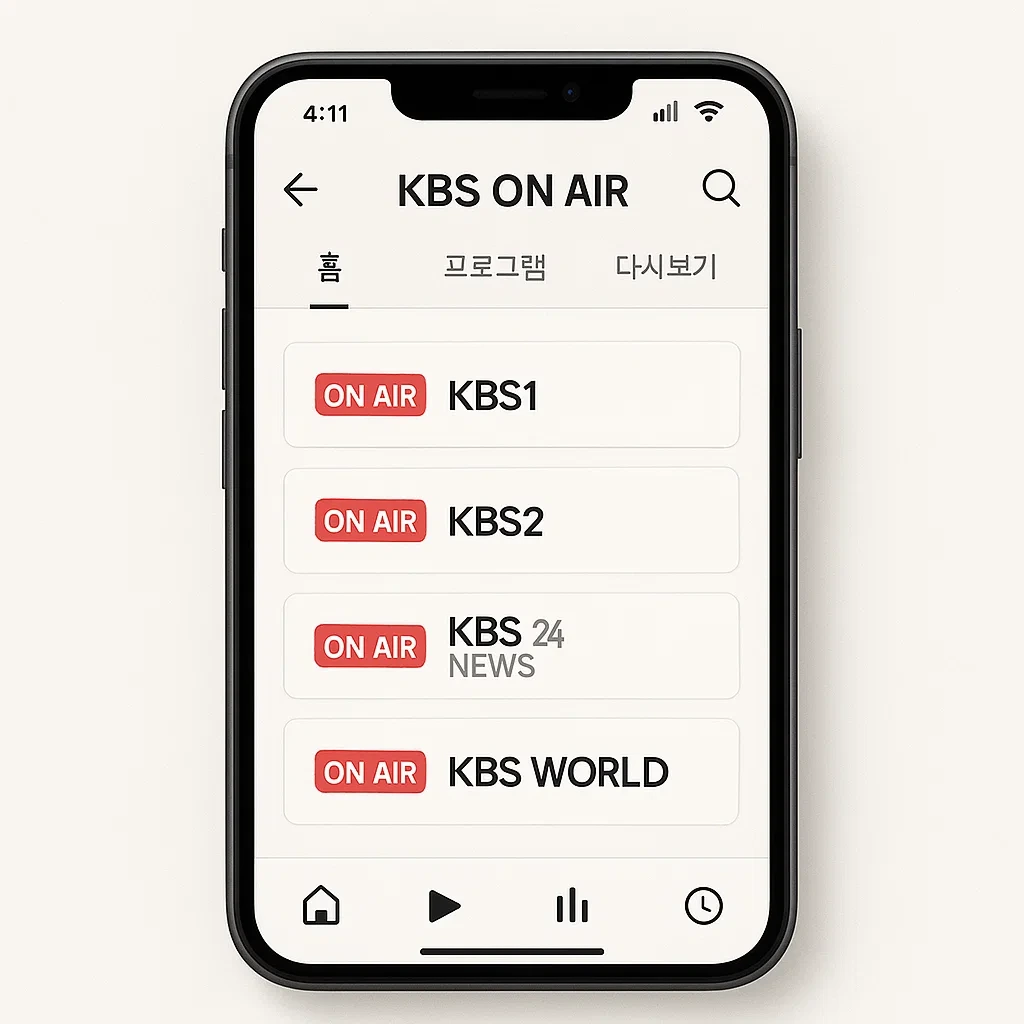 KBS 온에어 실시간 시청법 총정리: 로그인 없이 무료 시청