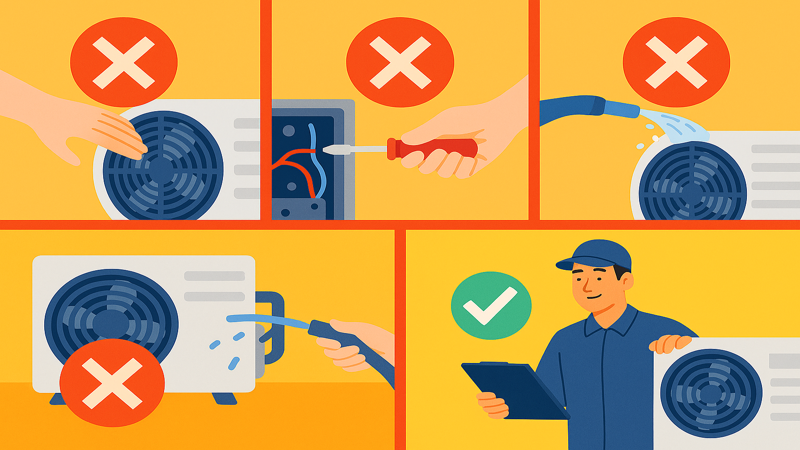 에어컨 안 켰는데 실외기 돌아가는 소리